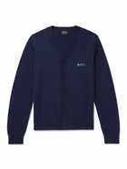 A.P.C. - Joseph Logo-Embroidered Cotton Cardigan - Blue