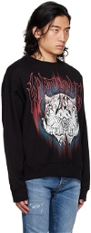 Just Cavalli Black Faded Tiger Sweatshirt