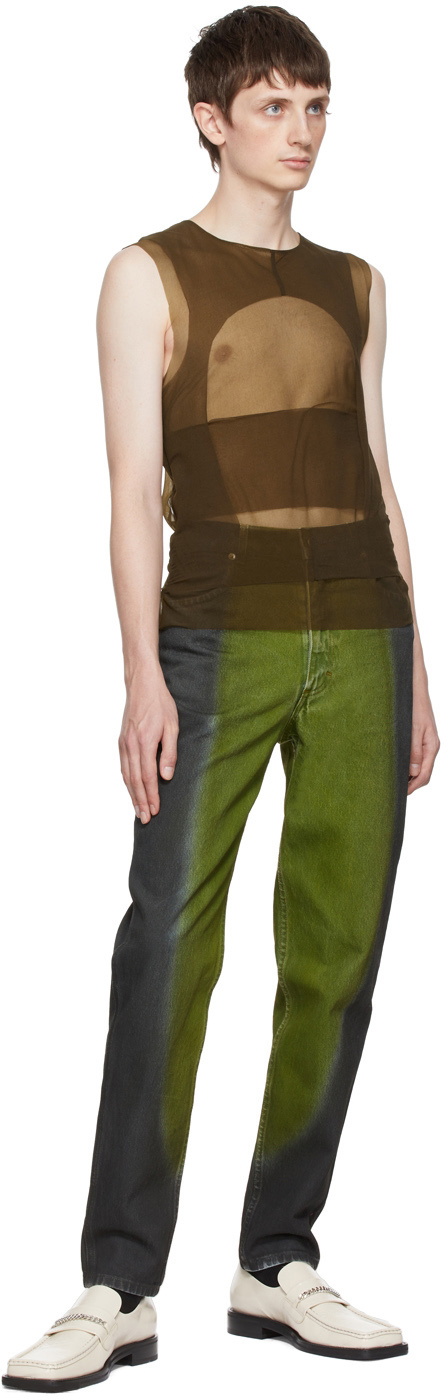 Eckhaus Latta Brown Vapor Tank Top Eckhaus Latta