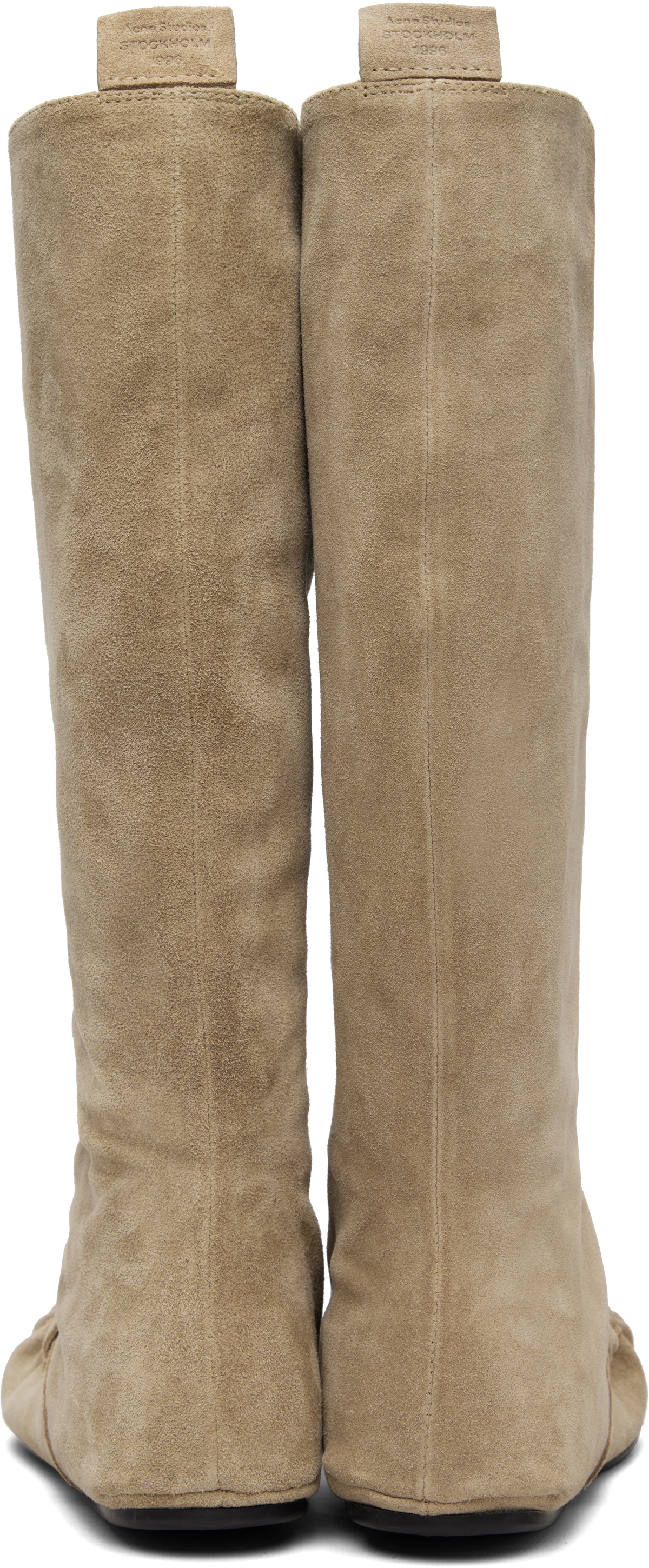 Acne Studios Beige Slouch Saddle Tall Boots