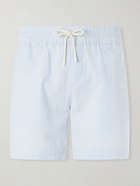 Portuguese Flannel - Atlantico Straight-Leg Cotton-Seersucker Shorts - Blue