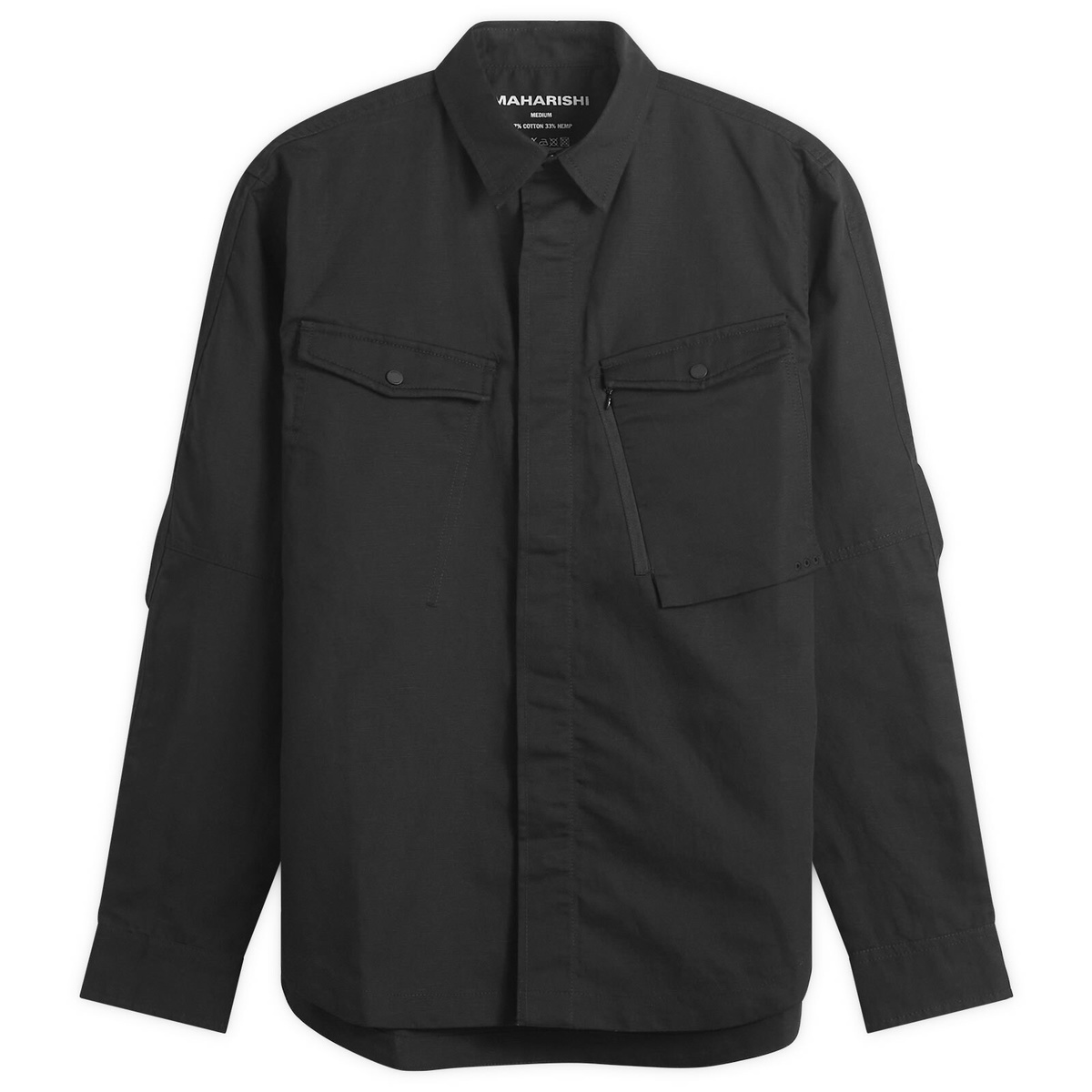 Maharishi Men's Hemp Custom Shirt in Black