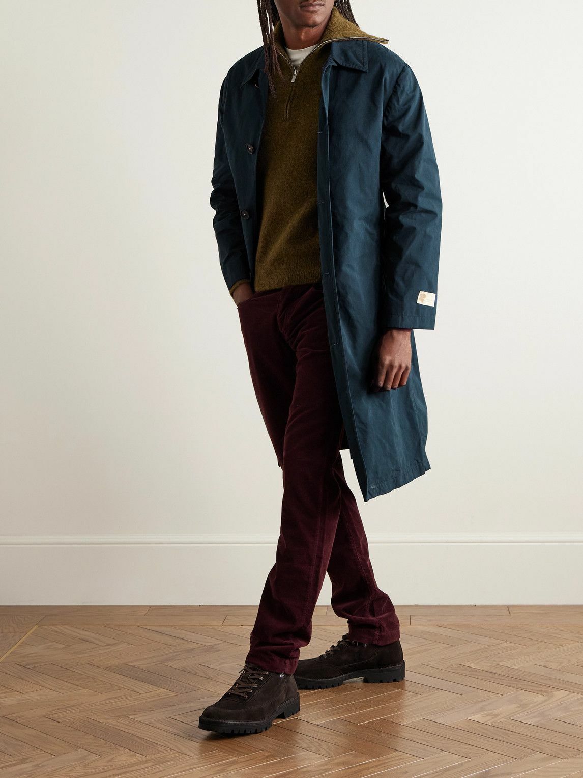 Massimo Alba - Mustang Woven Trench Coat - Blue