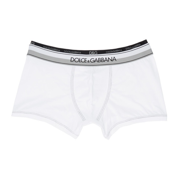 Photo: Dolce and Gabbana White Double Logo Boxers