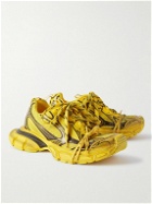 Balenciaga - 3XL Distressed Mesh and Rubber Sneakers - Yellow