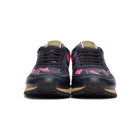 Valentino Navy and Pink Valentino Garavani Camo Rockrunner Sneakers