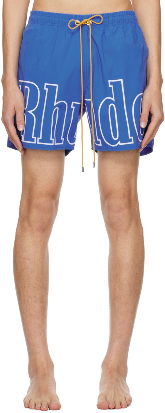 Photo: Rhude Blue Printed Swim Shorts