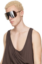 Rick Owens Black Temple Mask Sunglasses