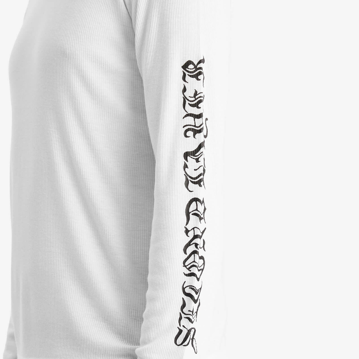 Second/Layer Men's Destroyed Skate Wave Long Sleeve T-Shirt in White