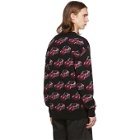 Versace Black Car V-Neck Sweater