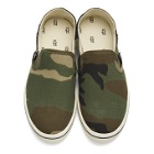 R13 Green Camo Slip-On Sneakers