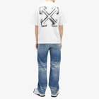 Off-White Men's Vibe Arrow Skate T-Shirt in White/Black