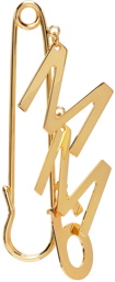 MM6 Maison Margiela Gold Logo Brooch Single Earring