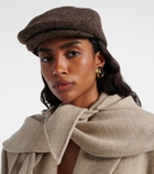 Ruslan Baginskiy Logo wool-blend newsboy cap