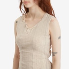 Our Legacy Women's Ragged Vest in Taupe Nylon Mesh