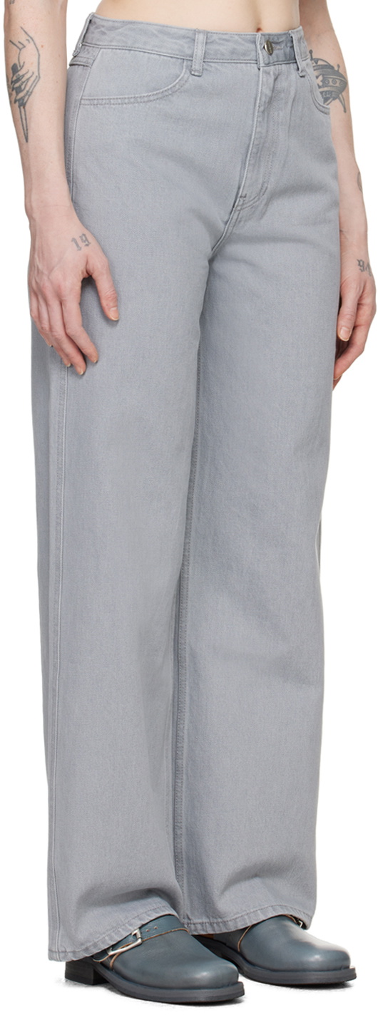 AMOMENTO Gray Bootcut Jeans