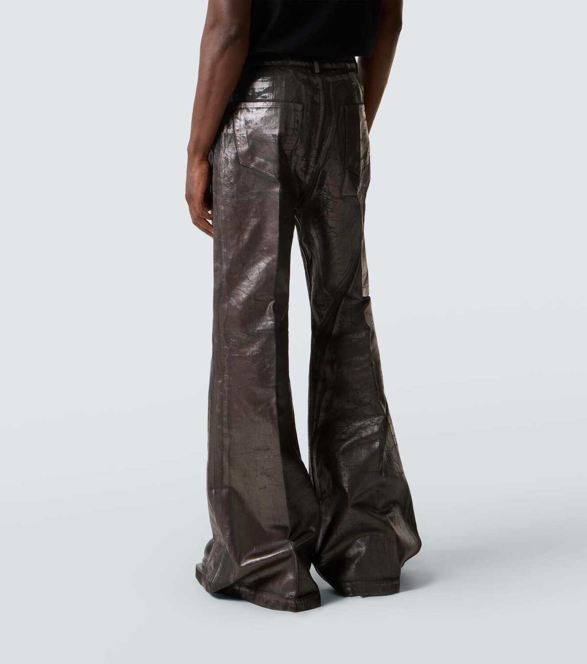 Rick Owens Coated wide-leg jeans