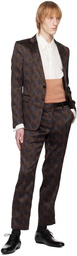 Dries Van Noten Brown Single-Breasted Suit