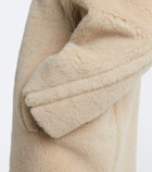 Max Mara Hooded alpaca, wool, and silk zip-up coat