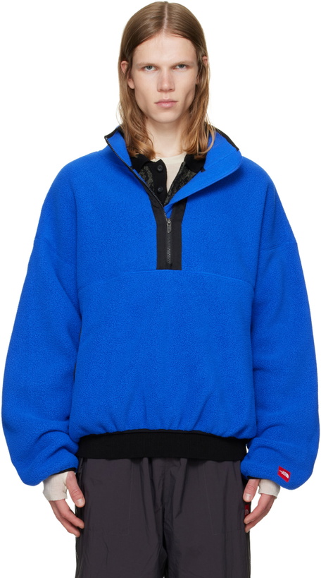 Photo: The North Face Blue TNF Red Box 1/2 Zip Fleece Jacket