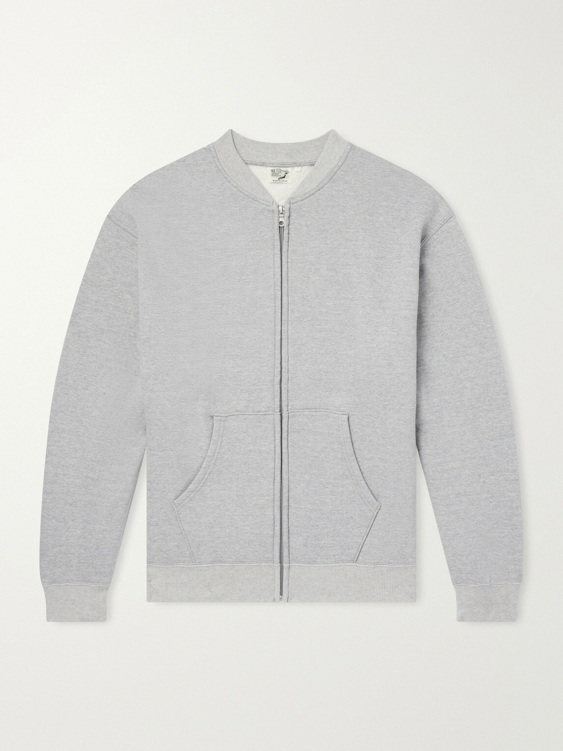 OrSlow - Cotton-Jersey Zip-Up Sweatshirt - Gray