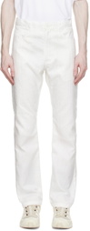 Kanghyuk White Polyester Trousers
