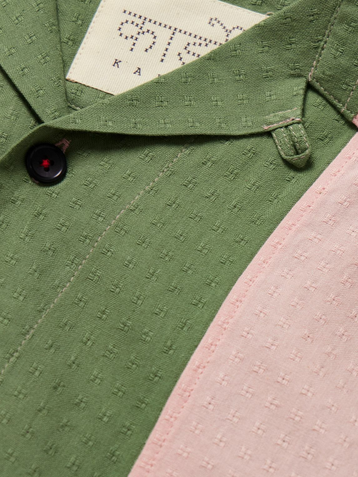 Kardo - Yusuke Convertible-Collar Striped Cotton-Jacquard Shirt