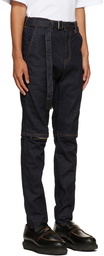 sacai Indigo Zip Knee Jeans