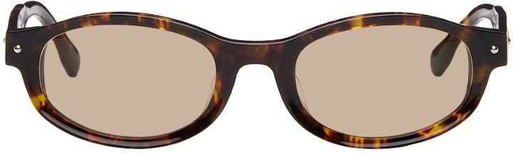 Photo: BONNIE CLYDE SSENSE Exclusive Brown Rollercoaster Sunglasses
