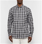 Dunhill - Button-Down Collar Checked Cotton-Flannel Shirt - Men - White