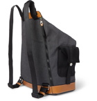 Loewe - Convertible Leather-Trimmed Canvas Backpack - Gray