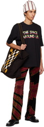 TSAU Black Printed T-Shirt