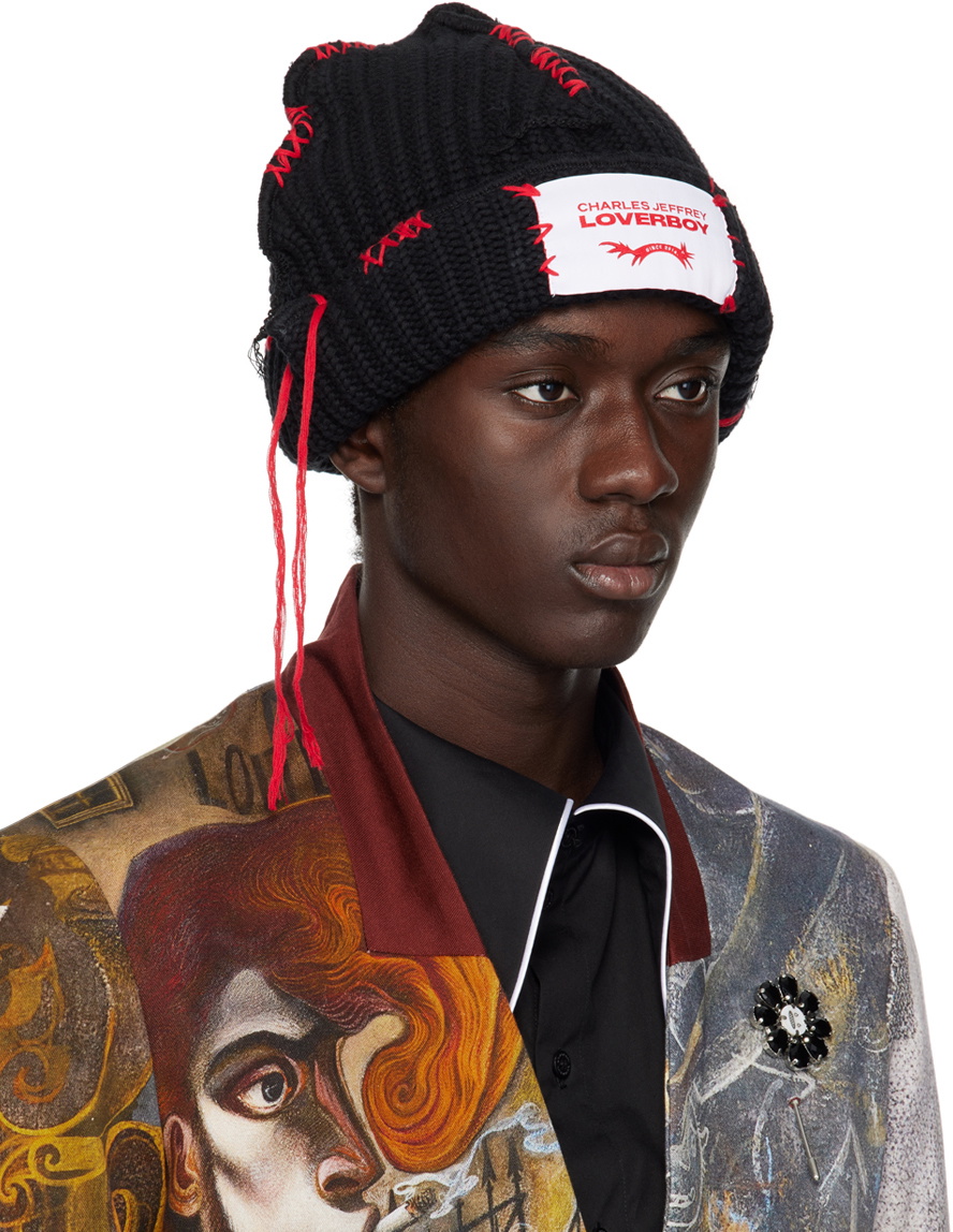 Charles Jeffrey LOVERBOY Black Carolean Beanie Charles Jeffrey