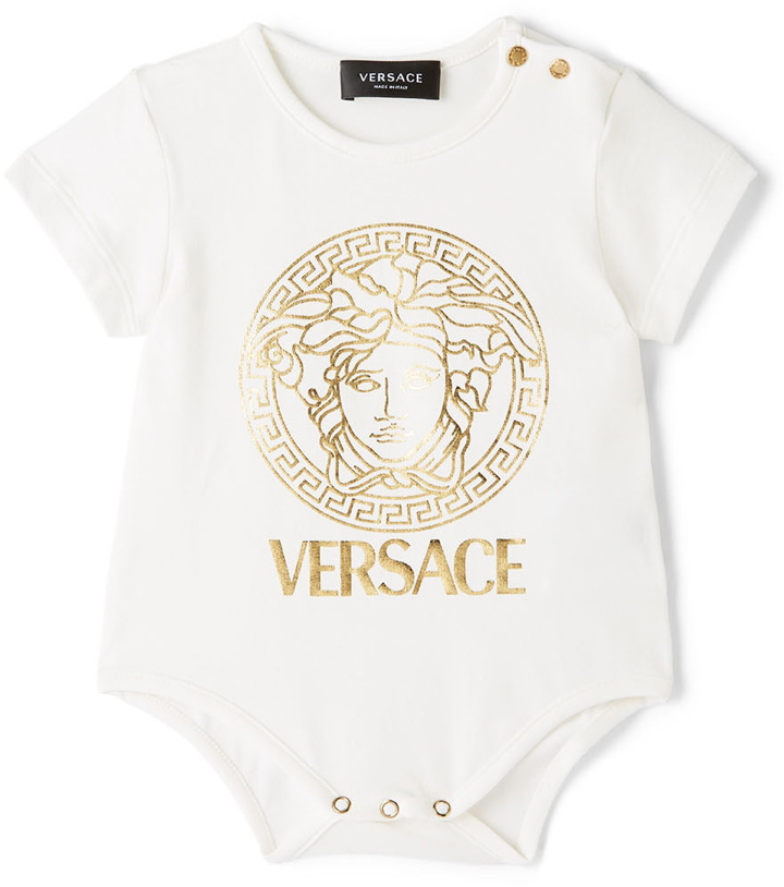 Photo: Versace Baby White Medusa Bodysuit