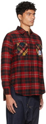 Fumito Ganryu Pleated Flannel Shirt Jacket