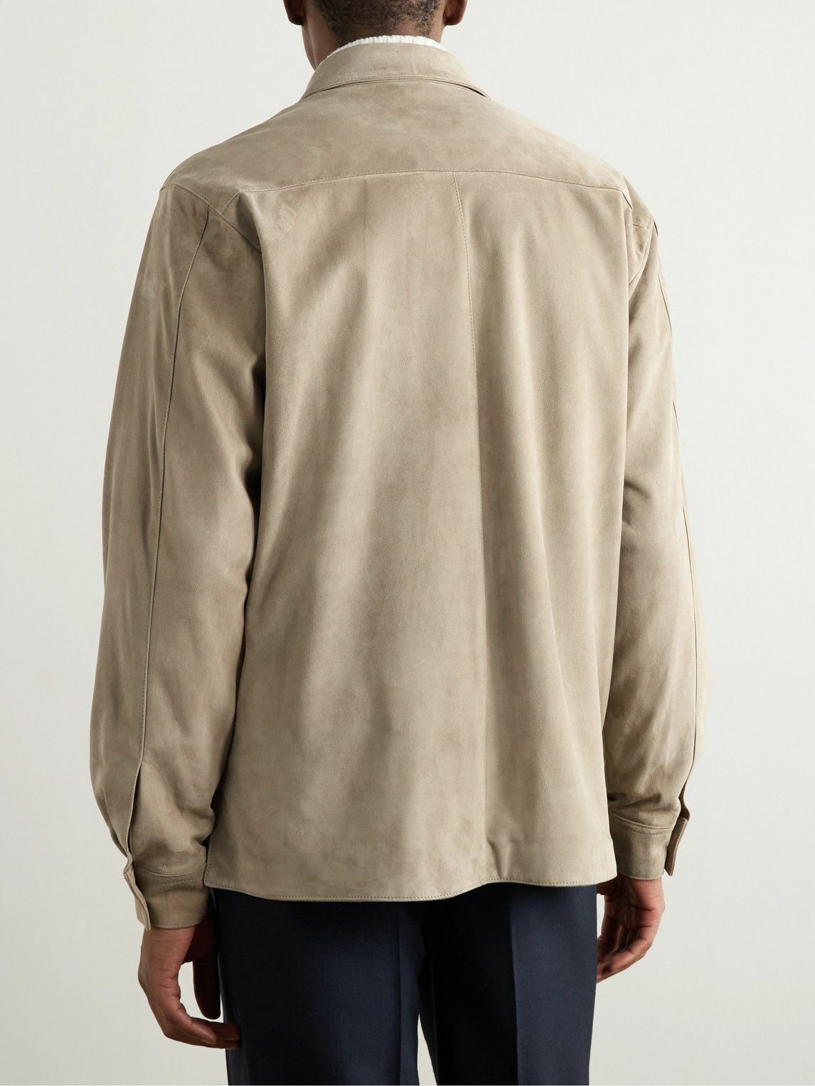 Saman Amel - Suede Shirt Jacket - Neutrals