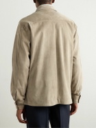 Saman Amel - Suede Shirt Jacket - Neutrals