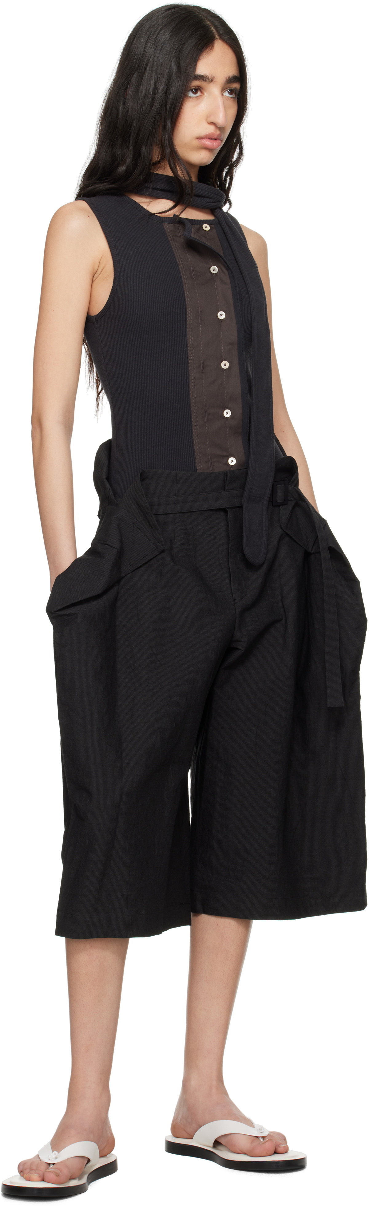 ISSEY MIYAKE Black Fold To Form Shorts