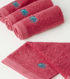 Etro Giano set of 4 face towels and basket