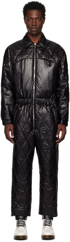 Photo: System Black Quilted Jumpsuit