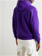 PARADISE - Printed Cotton-Jersey Hoodie - Purple