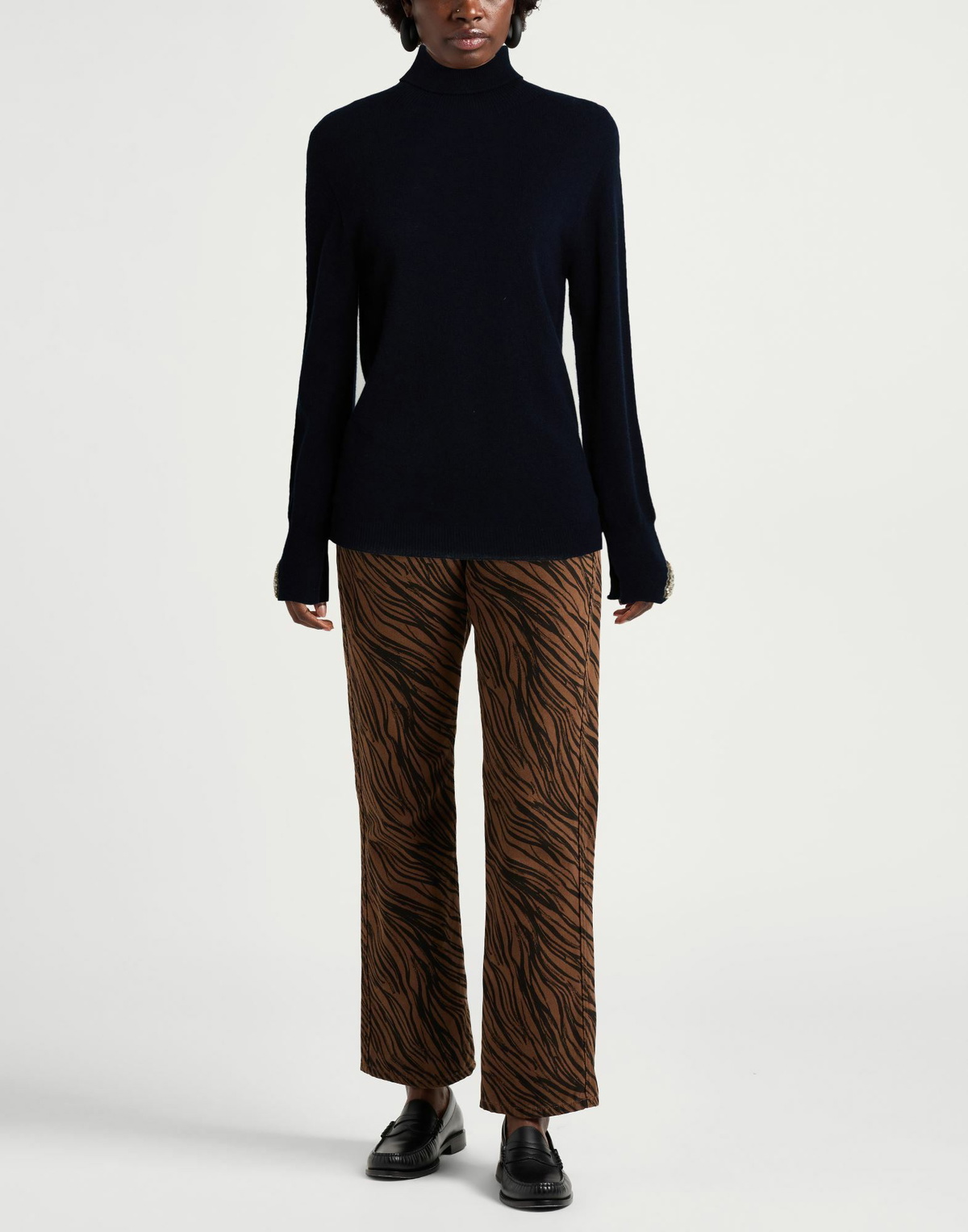 Chiara Boni La Petite Robe Womens Turtleneck in Navy