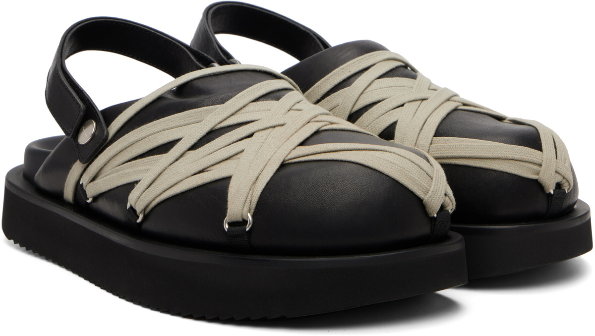 Rick Owens Black Tower Padded Megalace Platform Loafers