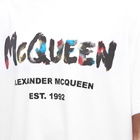 Alexander McQueen Men's Grafitti Logo T-Shirt in White/Mix