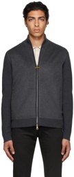 Dunhill Grey Front Track Sweater