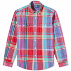 Polo Ralph Lauren Men's Madras Check Shirt in Red/Blue Multi