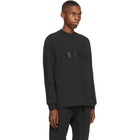 Essentials Black Logo Long Sleeve T-Shirt