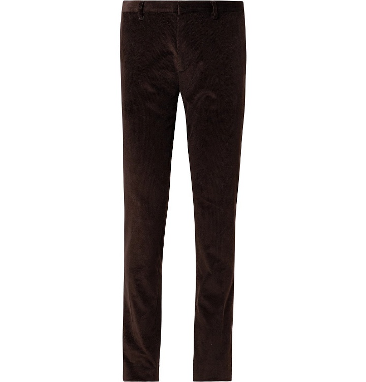 Photo: Paul Smith - Stretch-Cotton Corduroy Suit Trousers - Brown