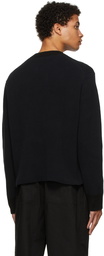 Jil Sander Black Cotton Sweater