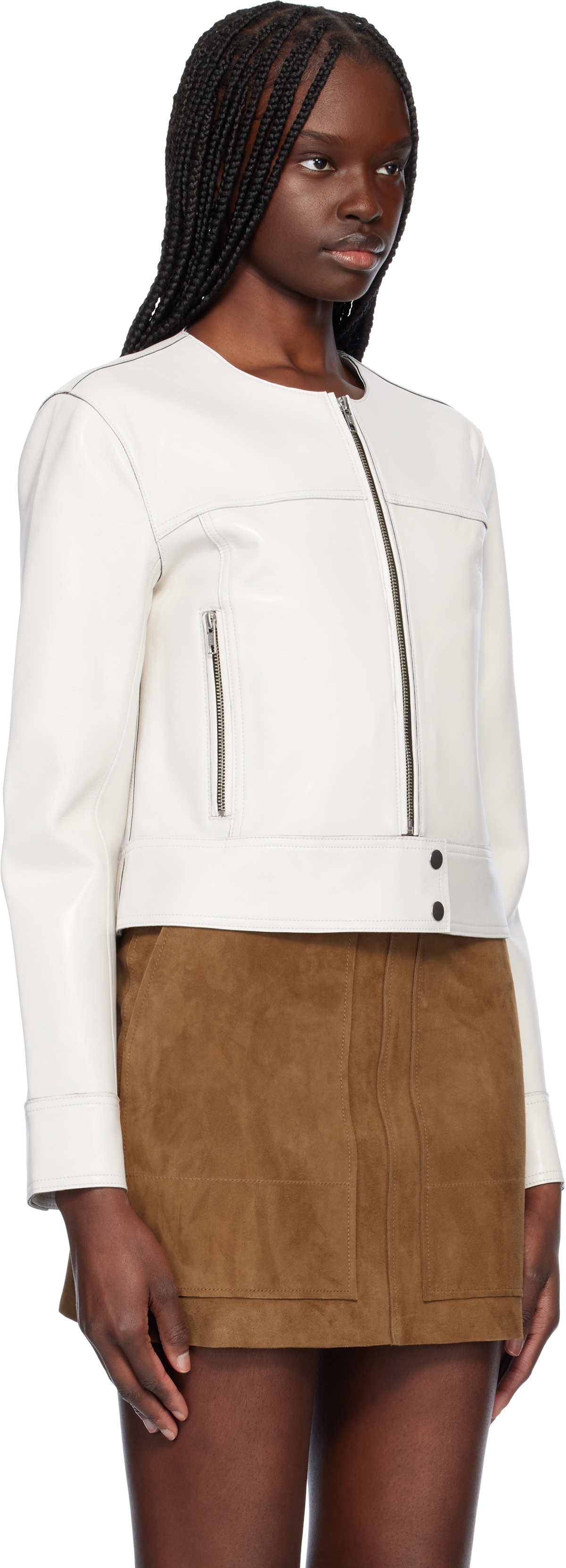 Stand Studio Off-White Cassie Leather Jacket